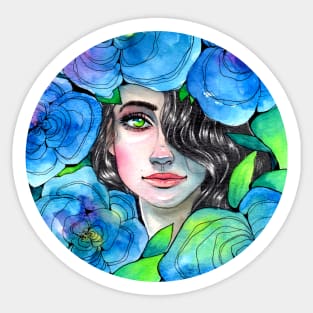 Blue Roses Sticker